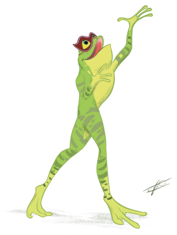 Singing frog