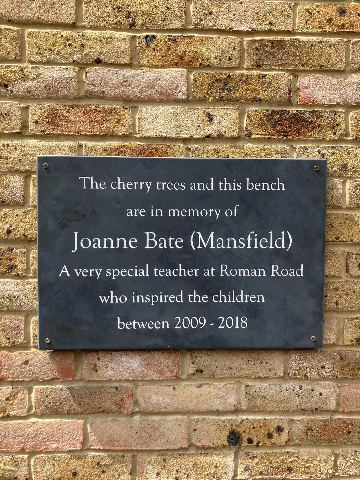 Jo's plaque